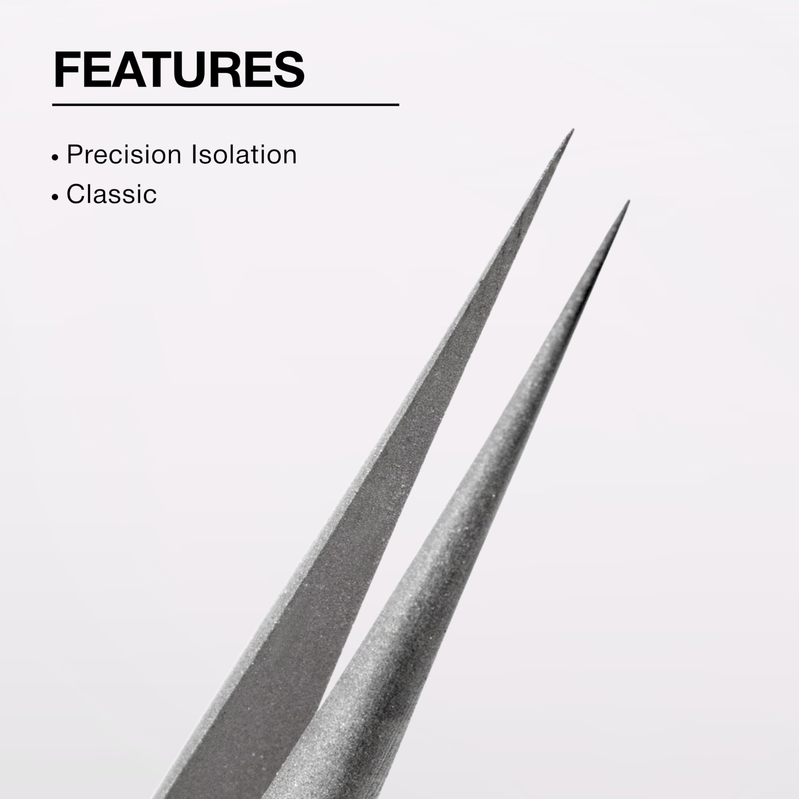 Curacoro Lash Tweezers, LashSmith Straight Isolation Tweezer - Blooming