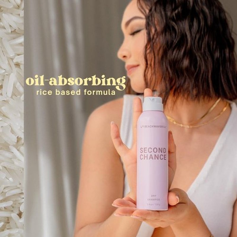 Beachwaver Co. Second Chance Dry Shampoo - Vegan Oil-Absorbing Formula | Travel Size (1.4 Oz) | Brazilian Berry Scent