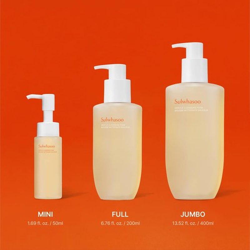 Sulwhasoo Gentle Cleansing Foam Jumbo – Hydrating Daily Gel-to-Foam Facial Cleanser with Korean Herbal Ingredients | Removes Makeup, Dirt & Impurities, Softens & Refreshes Skin | Korean Face Wash
