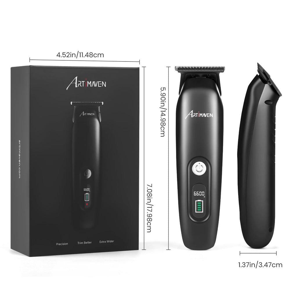Artimaven Beard Trimmer for Men, Cordless Hair Clipper & Beard Trimmer Kit, USB-C Rechargeable, DLC Precision Blade, 150-Min Runtime, Compact Travel Grooming Set, Gift for Men with Toiletry Bag