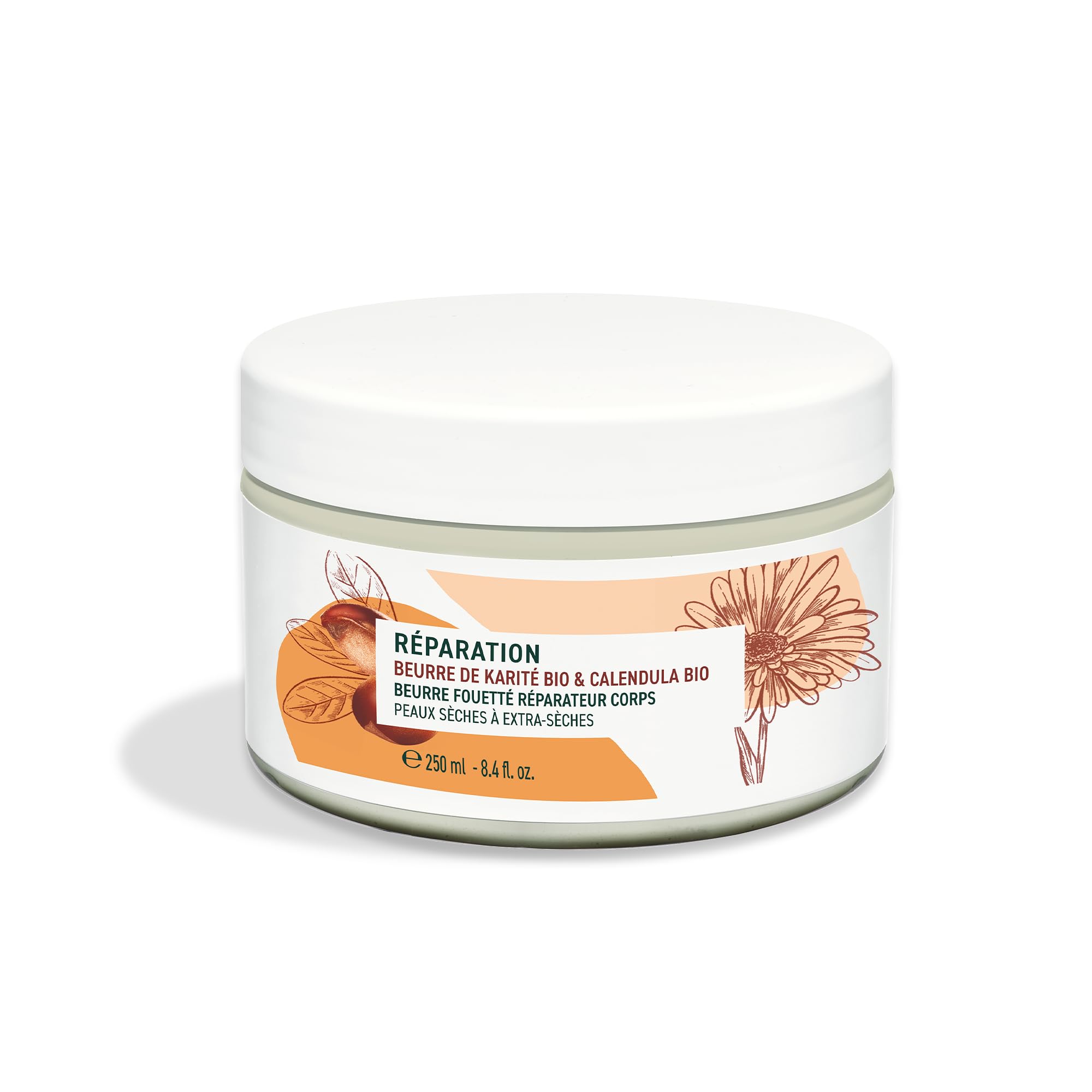 Yves Rocher Repairing Whipped Body Butter for Dry Skin, Intensely Nourish & Moisturize with Shea Butter Body Cream, 8.4 FL OZ
