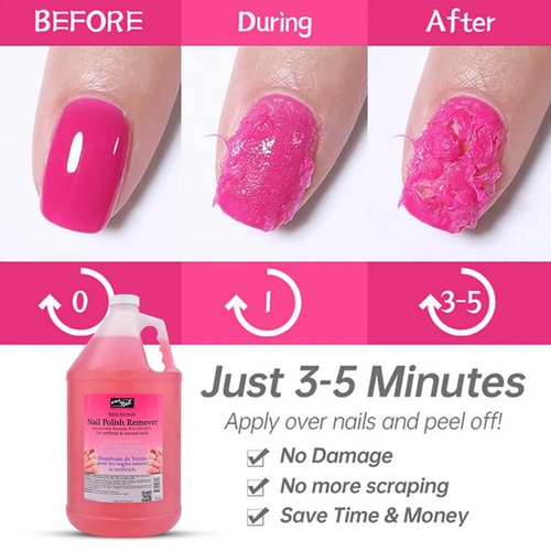 PRONAIL - Non-Acetone Nail Polish Remover Professional, Maximum Strength, 1 Gallon