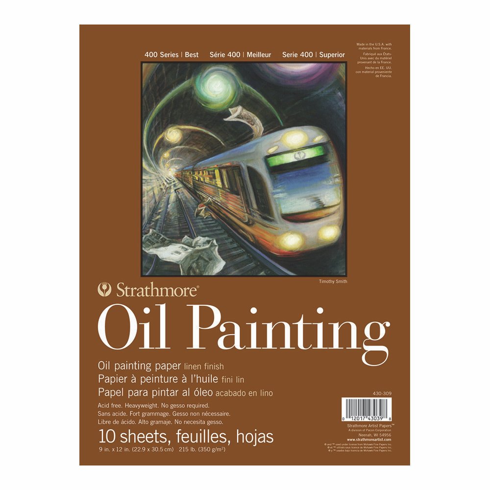 Strathmore 400 Series Oil Painting Pad 9"X12"-10 Sheets -62430309