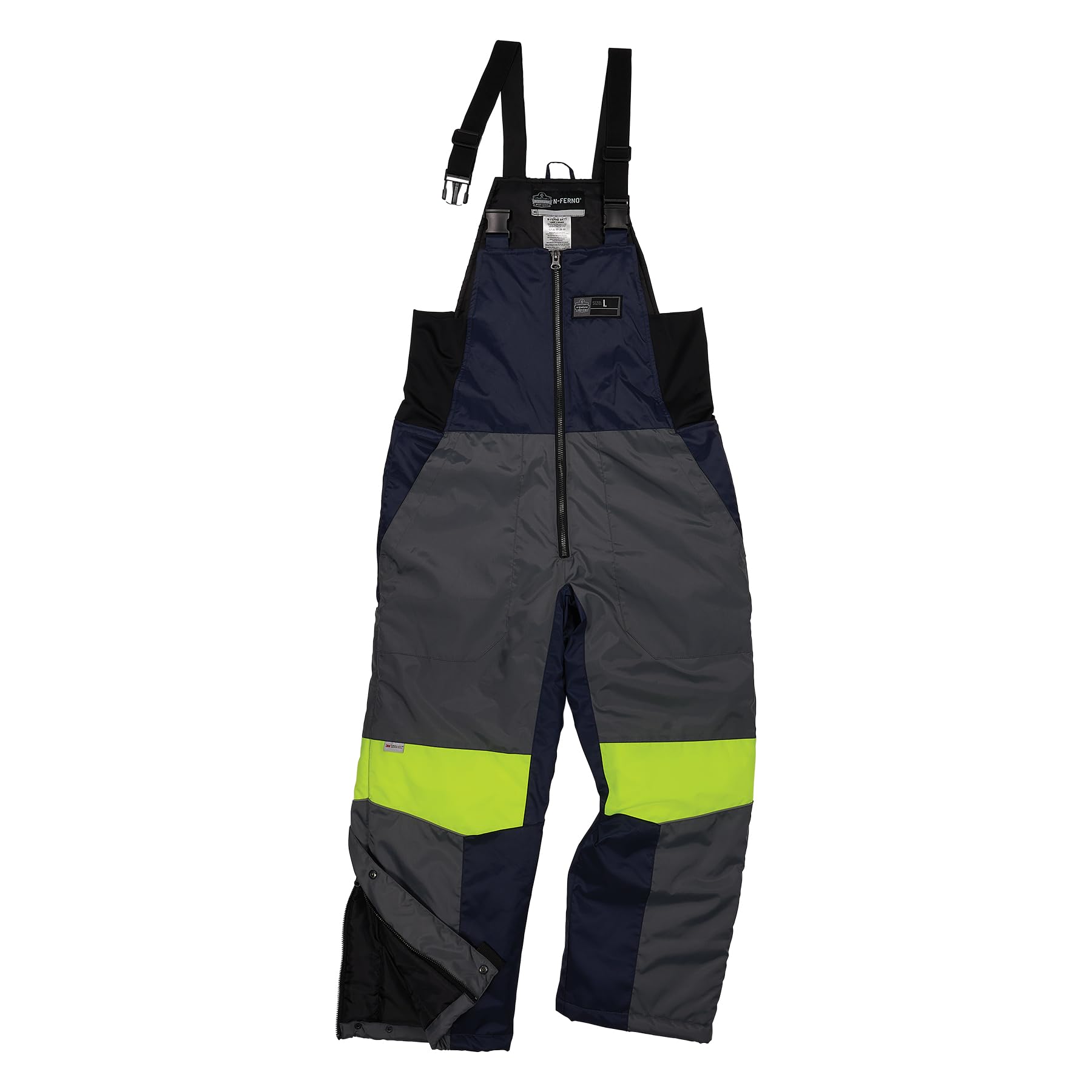 Ergodyne N-Ferno 6477 Insulated Freezer Bib Overalls, Cold Storage Work Gear