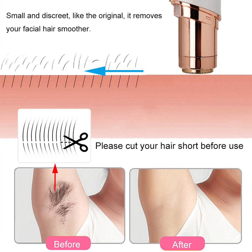 Facial Hair Remover Replacement Heads: Generation 2 Double Halo, Compatible with Finishing Touch Flawless Facial Hair Removal Tool for Women 18K Gold-Plated 4 Count (Not Fit Gen 1 Hair removal device)