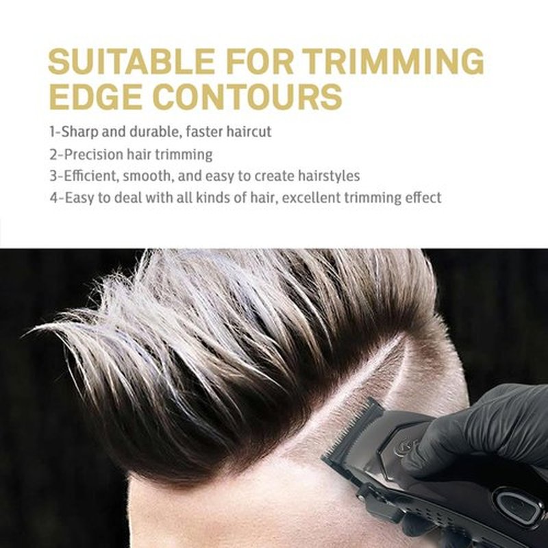 Caliber DLC Fade Clipper Blades, .50 Caliber, 440C Japanese Steel, Professional Hair Trimmer Replacement Blades