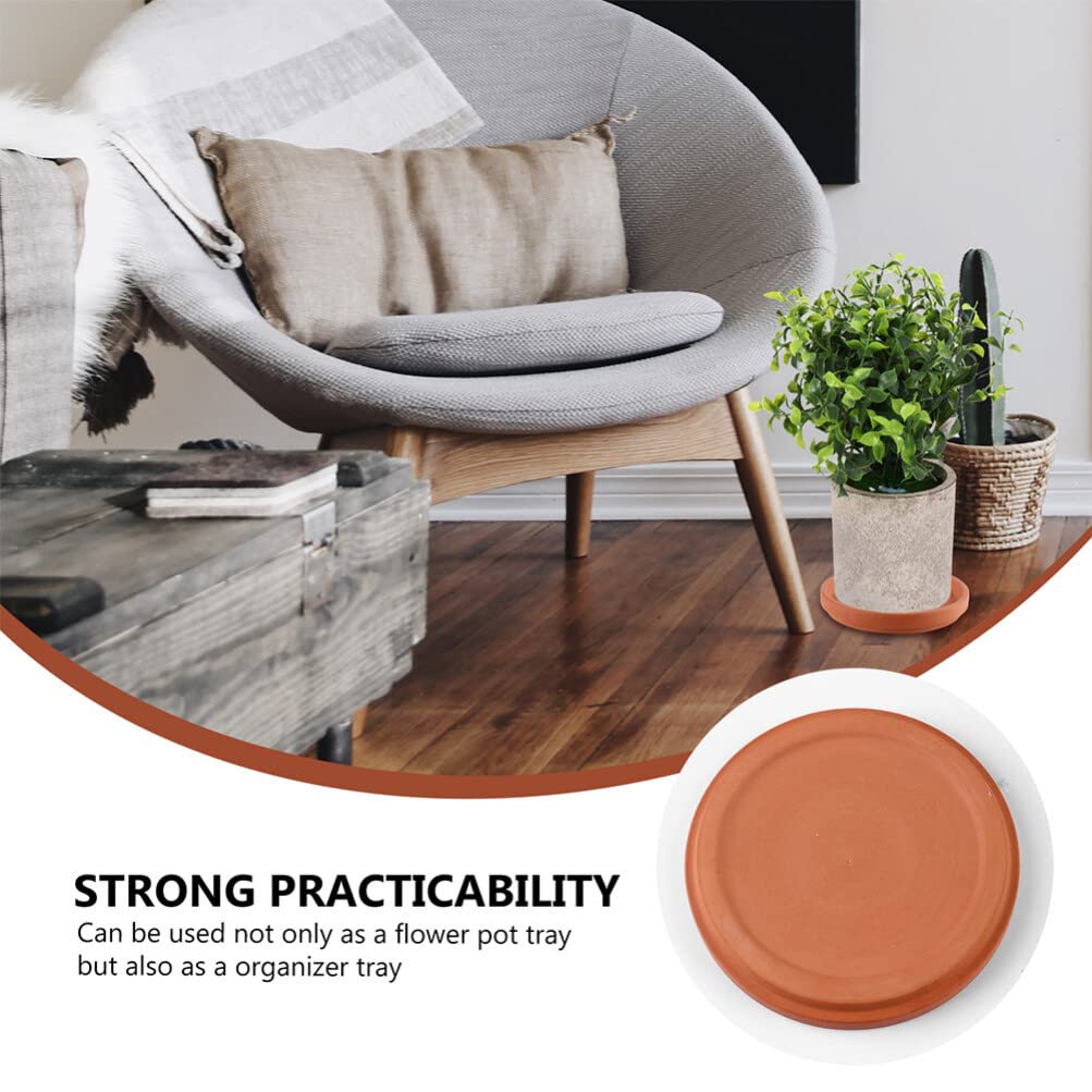 5 Pack Terracotta Plant Saucer 3 Inch, Small Clay Pot Saucers for Indoor Ourdoor Flower Pots, Round Ceramic Planter Trays for Succulents, Unglazed Drainage Drip Base for Potted Plants