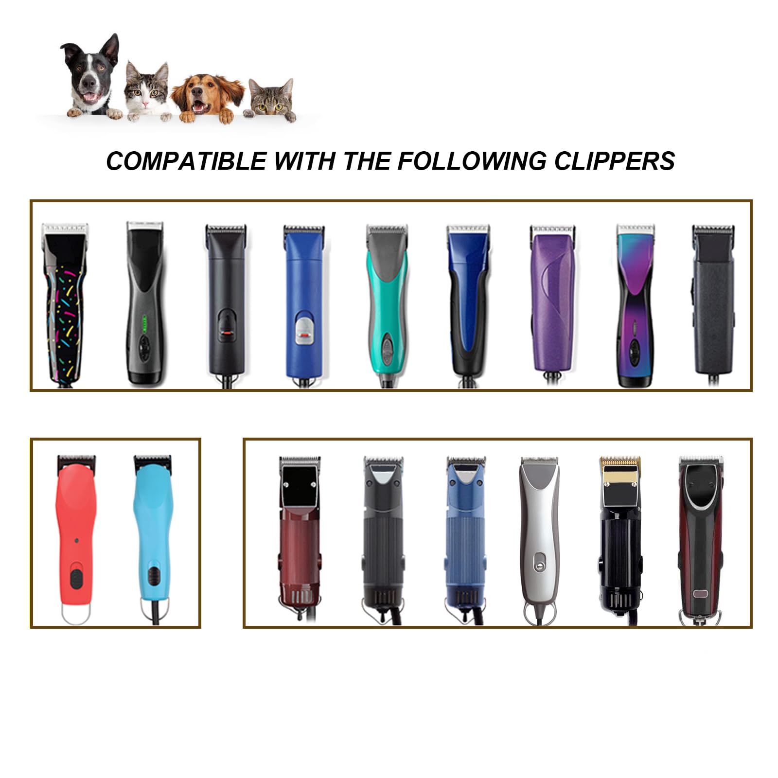 YAZIYIR 15# Pet Dog Grooming Detachable Ceramic Blades, 2 PCS
