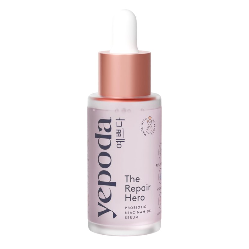 Yepoda Repair Hero Probiotic Niacinamide Serum, Hydrating & Balancing Korean Facial Serum with Antioxidants for Youthful-Looking Skin, Vegan & Refillable, Suitable for All Skin Types (1.01 fl oz)