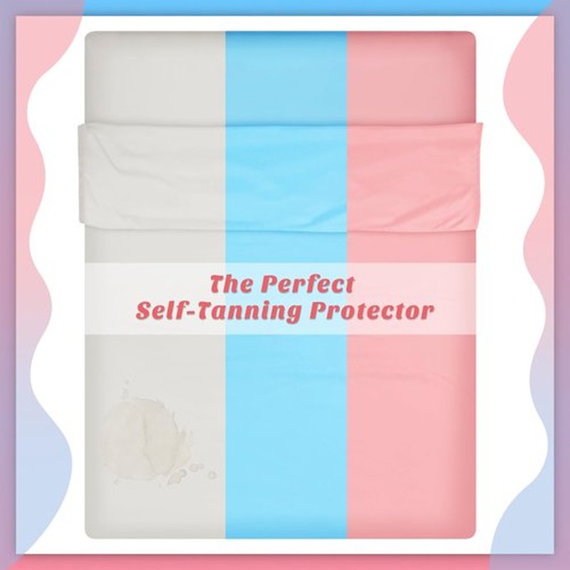 Irenare 2 Pcs Tanning Sleep Sack Lightweight Breathable Tanning Body Self Tanners Sleeping Sac Protect Sheets from Dark Tanner for Bed Travel Sleeping Bag(Pink, Blue)