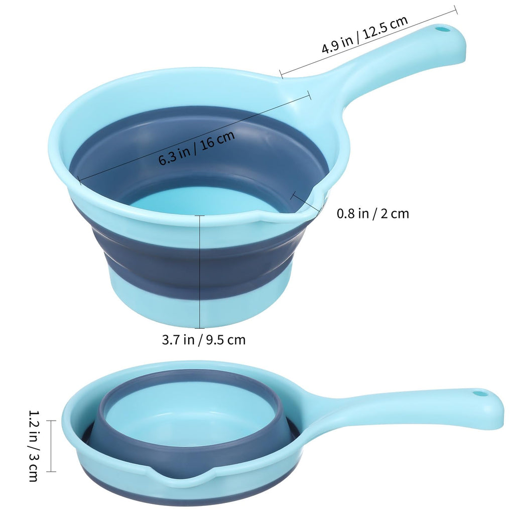 Angoily 2-Pack Folding Water Ladles Multipurpose Collapsible Water Scoop for Kitchen Garden and Household Use Ergonomic Comfortable Grip 10.62X6.29X3.93In