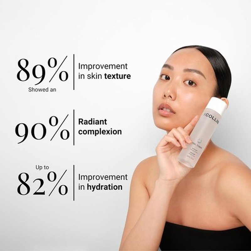 G.M. COLLIN Peel Toner Exfoliant - Daily Leave-On AHA BHA PHA Liquid | Salicylic Acid for Smooth Skin & Pore Minimizing | Aloe Vera Hydration