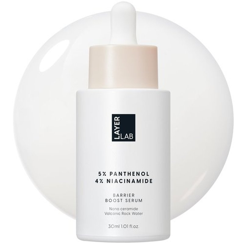 LAYERLAB Barrier Boost Serum with 5% Panthenol 4% Niacinamide, Soothing Korean Skincare for Sensitive Skin, Niosome Panthenol Serum, 30ml, 1.01 fl.oz.