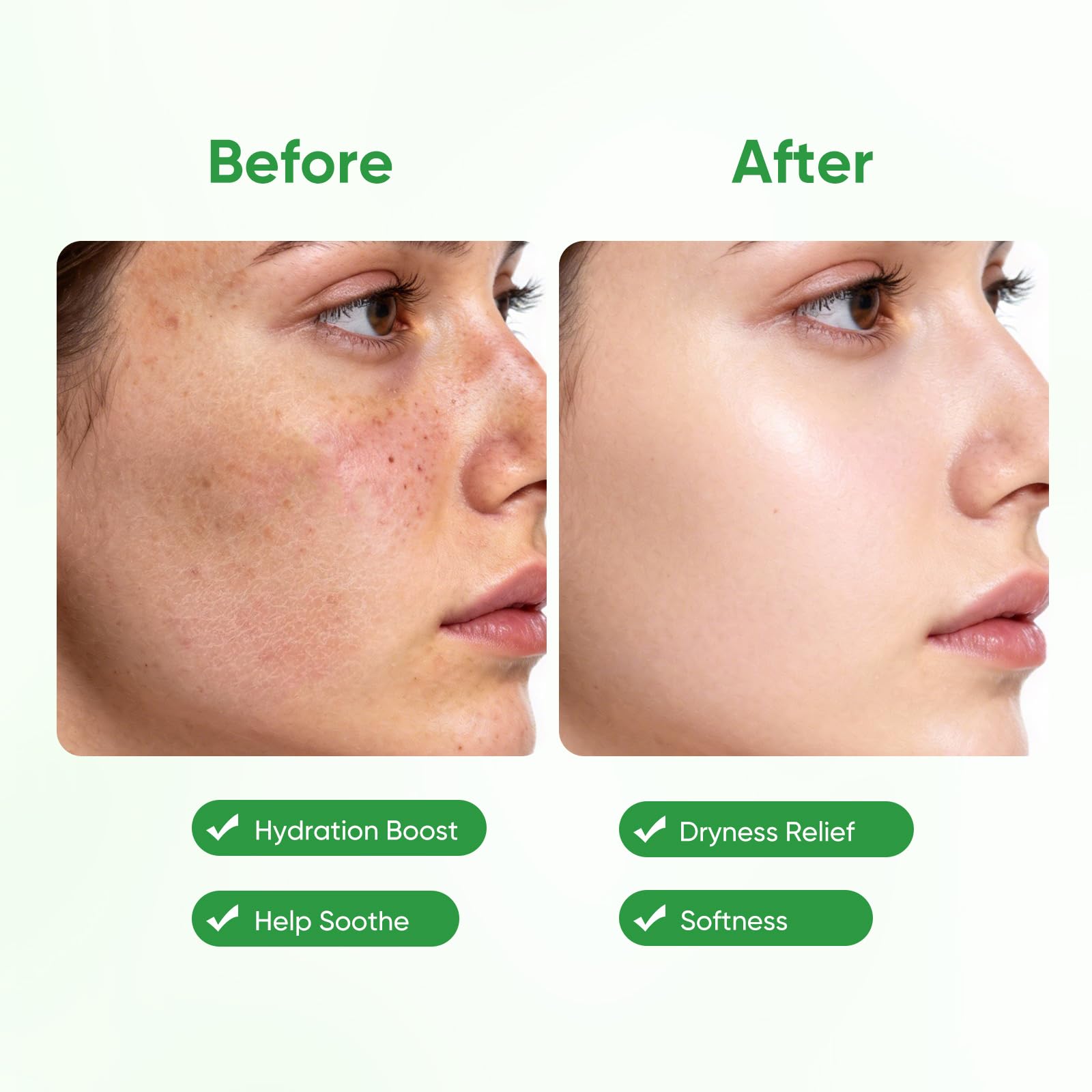 AOPEIBOTO Aloe Vera Face Mask Skincare, Hydrating Moisturizing Sheet Face Masks Pack with Hyaluronic Acid for Soothes & Moisturizes Skin, Pack of 10