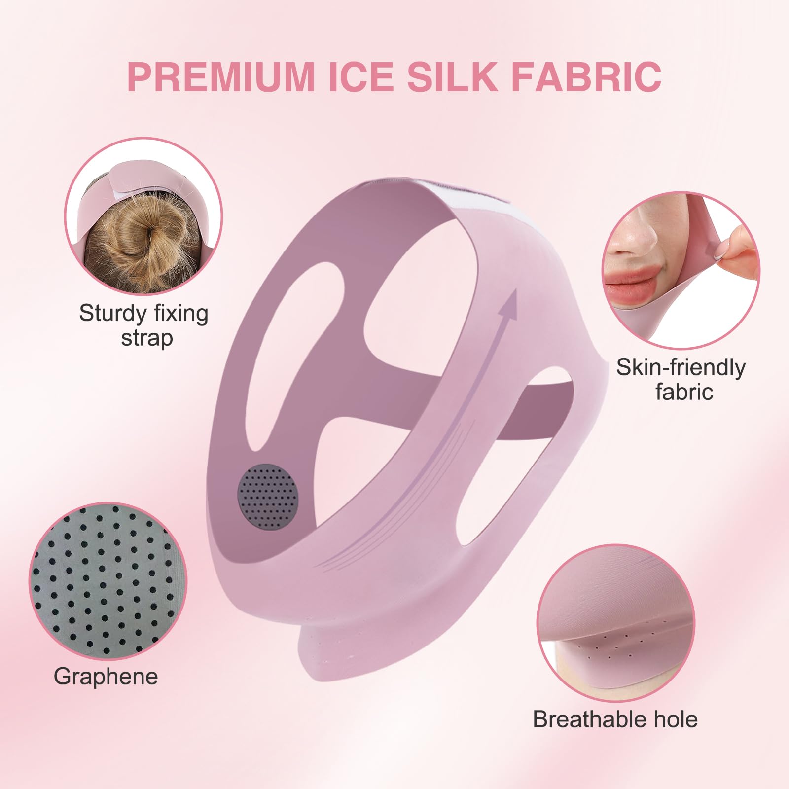 V Line Face Slimming Mask for Sleeping, Double Chin Reducer Jawline Shaper for Women, Medium