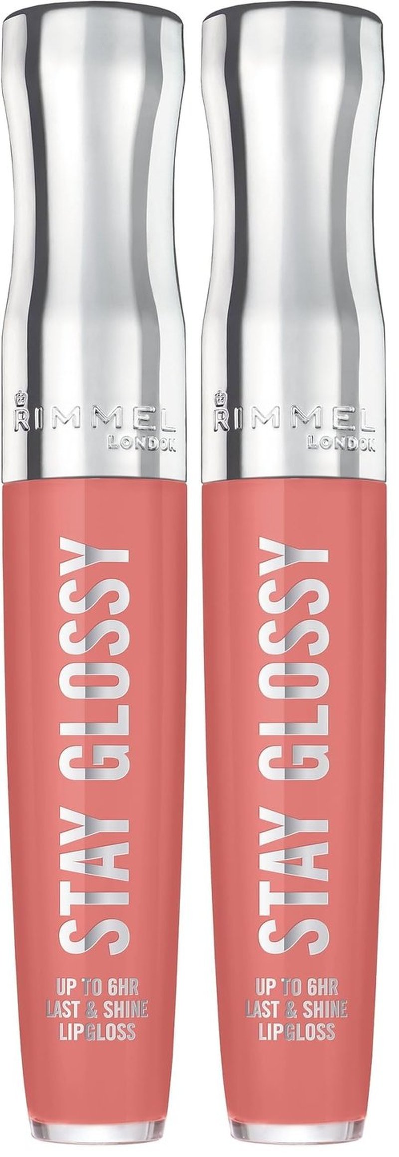 Rimmel London Stay Glossy, 470 Perfect Peony, Lip Gloss, Non-Sticky, Color and Shine, Up To 6-Hour Wear, Precise Applicator, 0.18oz (Pack of 2)