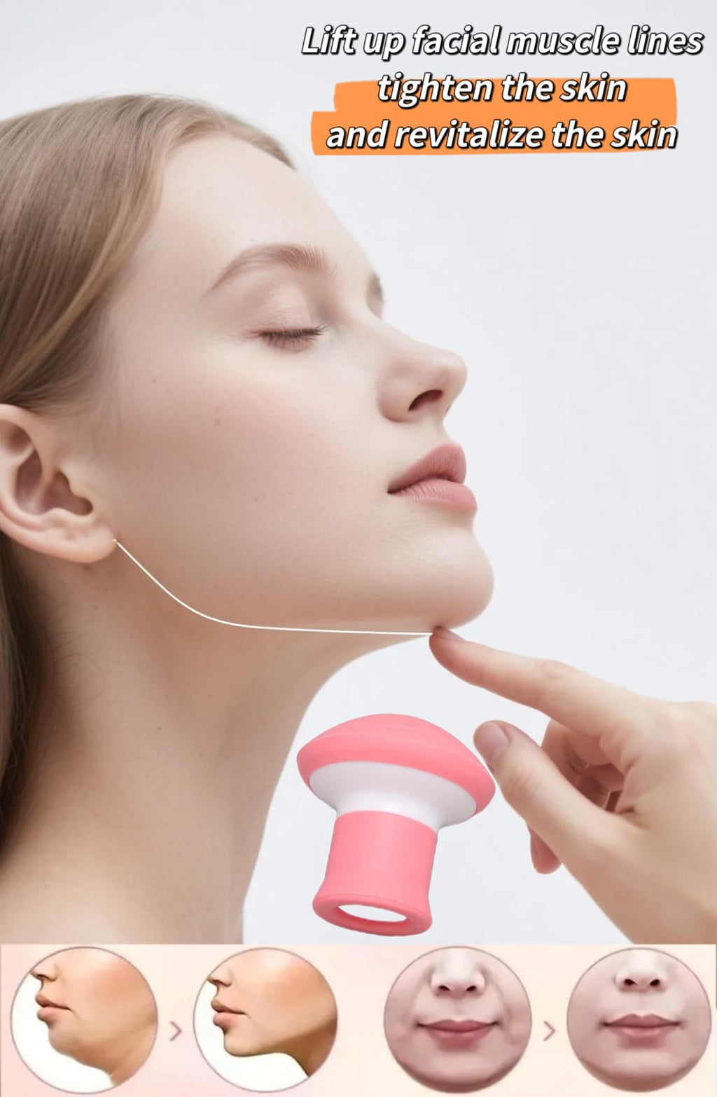 Jaw Exerciser,Double Chin Reducer,Facial Yoga for Skin Tighten Firm,Face Exerciser& Jawline Shaper, Jaw Trainer,Facial and Neck Exercise for Women and Men (One.)