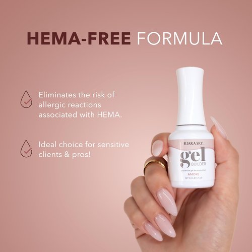 KIARA SKY Hema-Free Builder Nail Gel, Blooming, 0.5 Fl oz