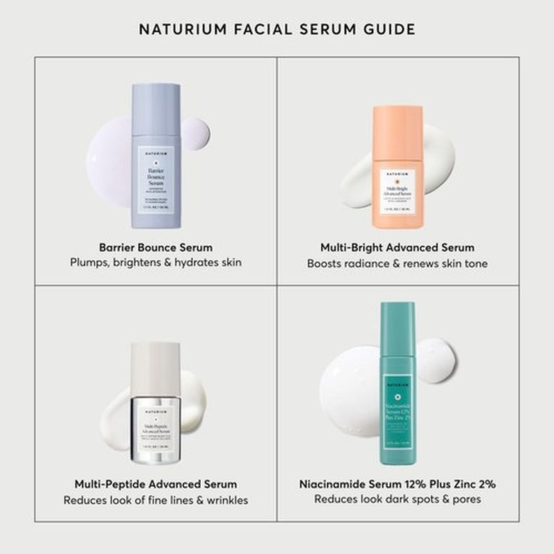 Naturium Multi-Peptide Advanced Serum, Firming & Smoothing Face Serum for Fine Lines & Wrinkles with Advanced Multi-Peptide Blend, 1 oz