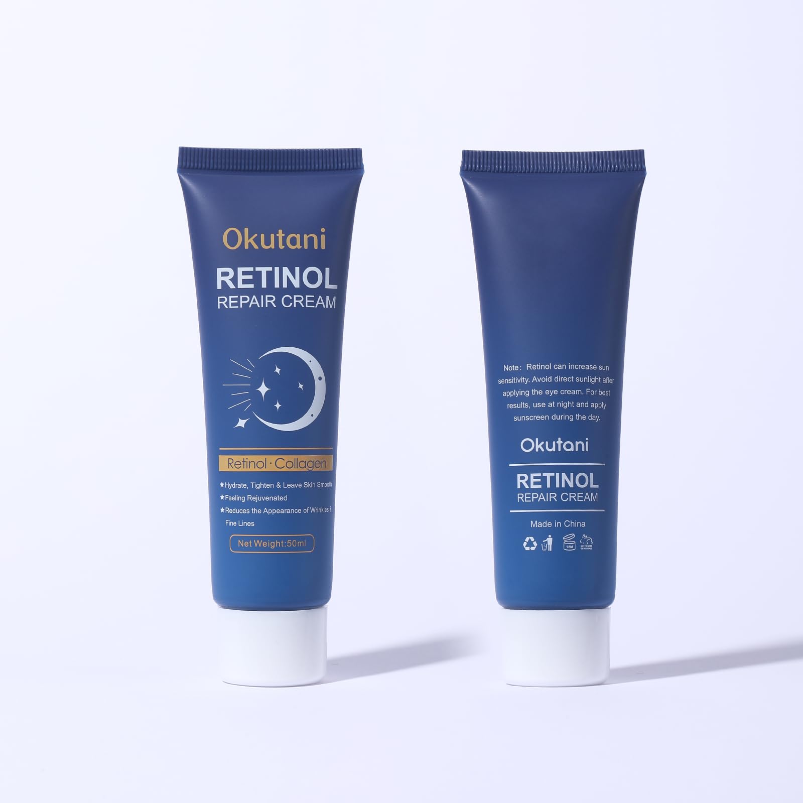 Retinol Cream for Face, Face Moisturizer, Skin Tightening Cream for Face with Collagen and Hyaluronic Acid, Anti-Aging, Firming Skin Care Neck & Décolleté for Day & Night, Instant Lift, 1.7 fl oz