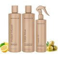 MOEHAIR Protein Infused Shampoo Trio - Hydrating Shampoo, Color Alive Conditioner & Leave-in Conditioner (12 Fl Oz Each) for Dry, Damaged Hair