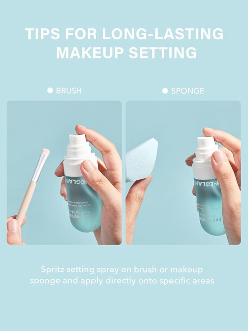SheGlam Press Refresh Setting Spray - Moisturizing, Long-Lasting, Oil-Control Formula | Green
