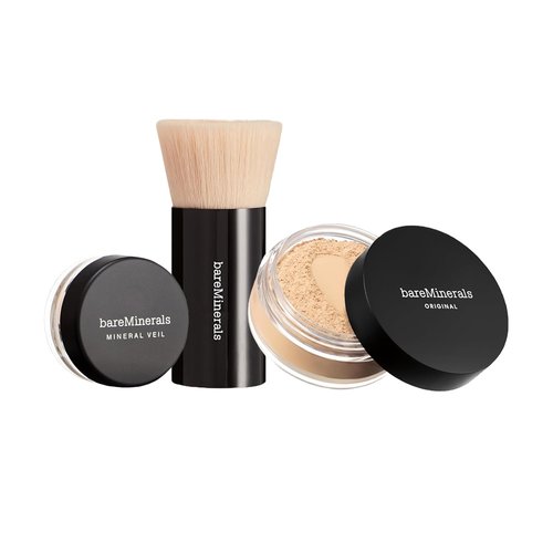 bareMinerals Original Get Started Kit - 3-Piece Makeup Set with SPF 15 Foundation & Mineral Veil