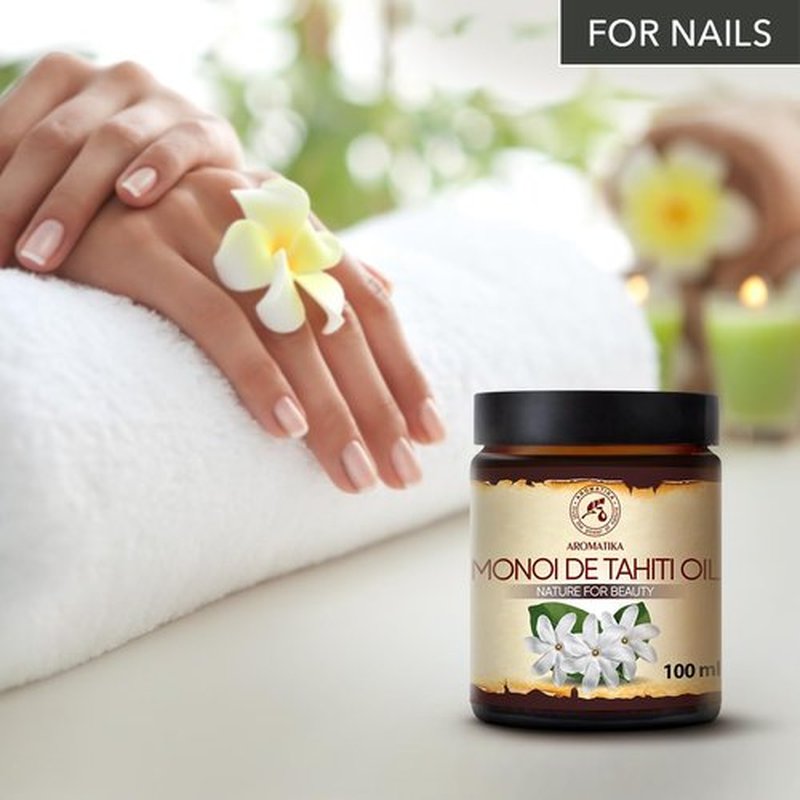AROMATIKA Monoi de Tahiti Carrier Oil - Pure Cold Pressed Cocos Nucifera & Gardenia - 3.4 Fl Oz for Face & Body Care