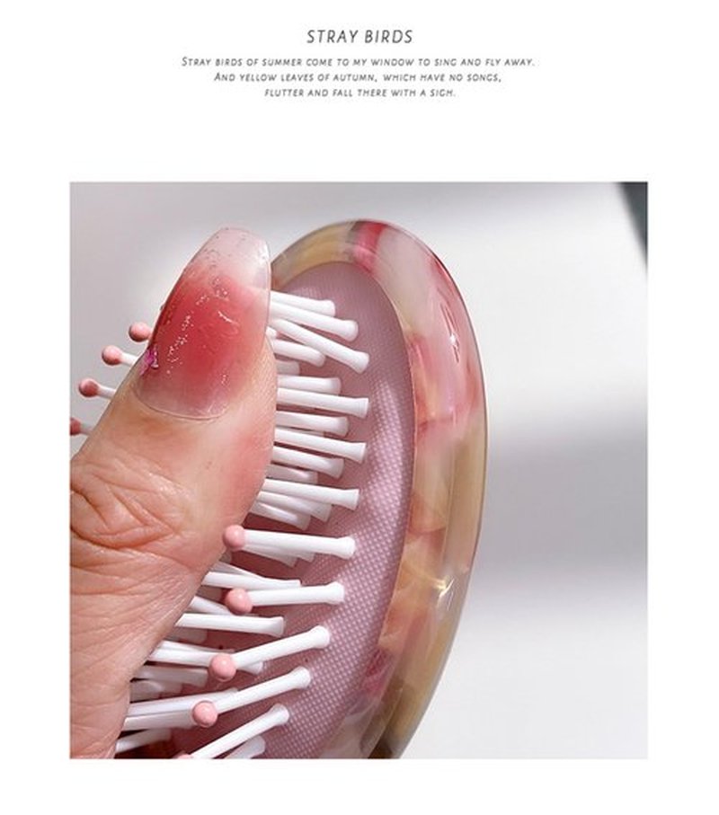 Textention Detangler Hair Brush for Curly or Straight, Wet and Dry Hair, Cellulose Acetate Detangling Brush, Hair brushes for Women & Men, Adults, for Shower & Travel (2pcs)