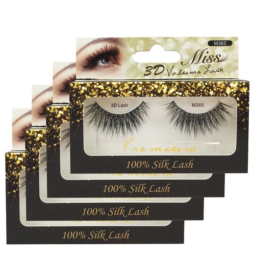 "4 Pairs" Miss Lash 100% Handmade Tapered 3D Volume lash M365