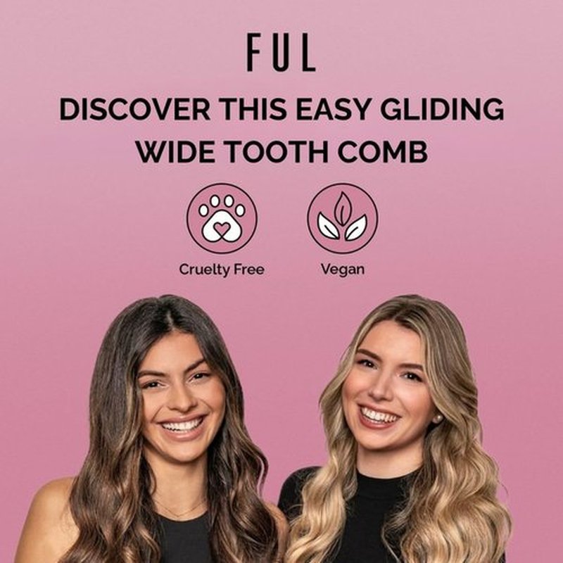 FUL: Curly Hair Products: Wide Tooth Comb for Afro, Curly, and Wavy Hair - Ideal Shower Comb for Detangling and Styling. Combs for women and also suitable as a mens comb