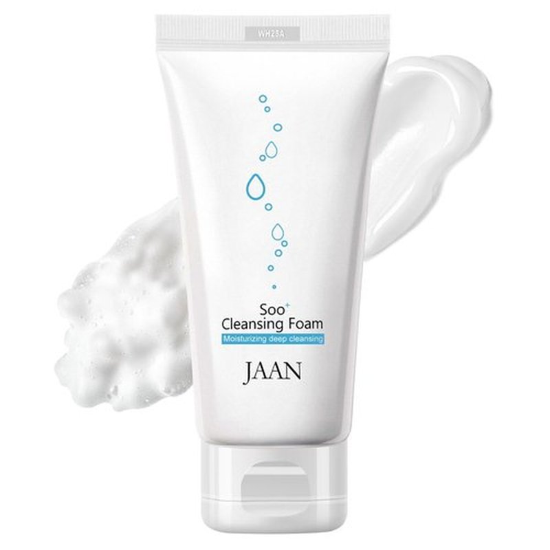 JAAN Korean Face Wash for Women, Pore Deep Cleansing Foam with 5 Natural Ingredients, Foaming Facial Cleanser for Hydrating & Moisturizing, Makeup & Blackhead Remover,Korean Skin Care,5.07fl.oz/150ml