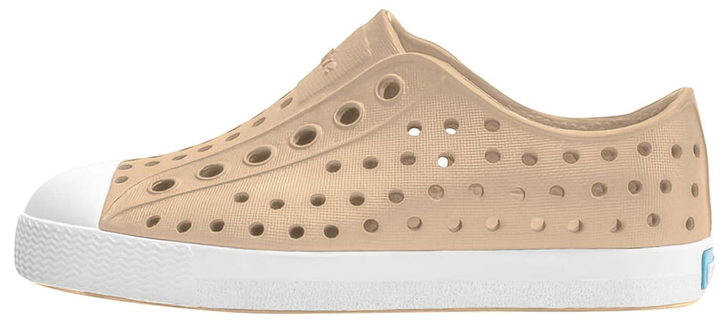 Native Shoes Unisex-Kids Jefferson Sneakers, Flax Tan/Shell White, 6 Big Kid