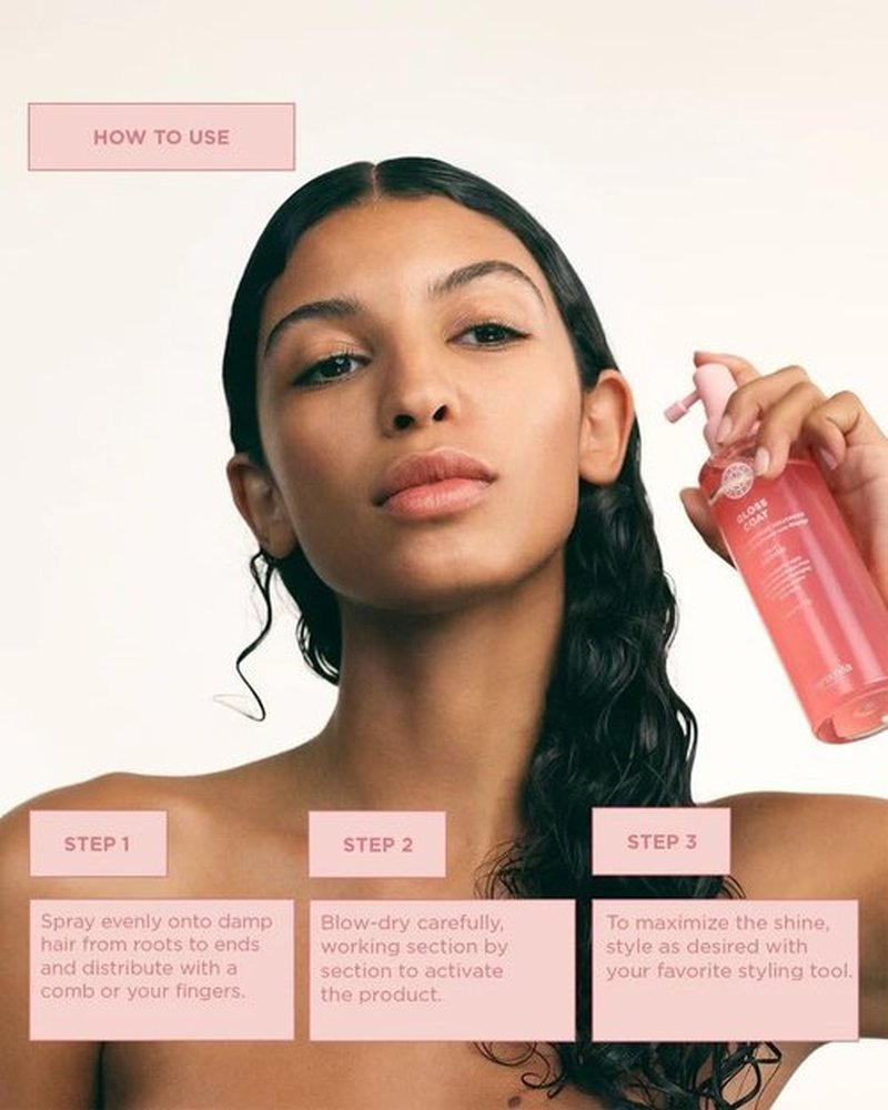Maria Nila, Gloss Coat 6.8 Fl Oz, Heat-activated Smoothing treatment, For Long-lasting shine, Frizz control, & Humidity protection