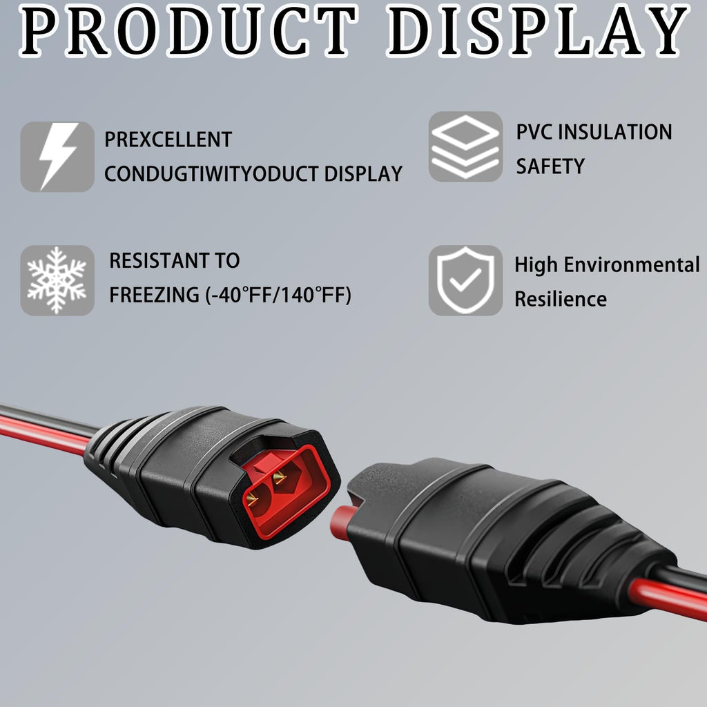 GC004 + GC008 X-Connect Combo Fit for NOCO Battery Chargers Accessories M10 (3/8in) XL Eyelet Terminal, Replacement NOCO Battery Connector Smart Batteries Trickle Charger Extension Cable