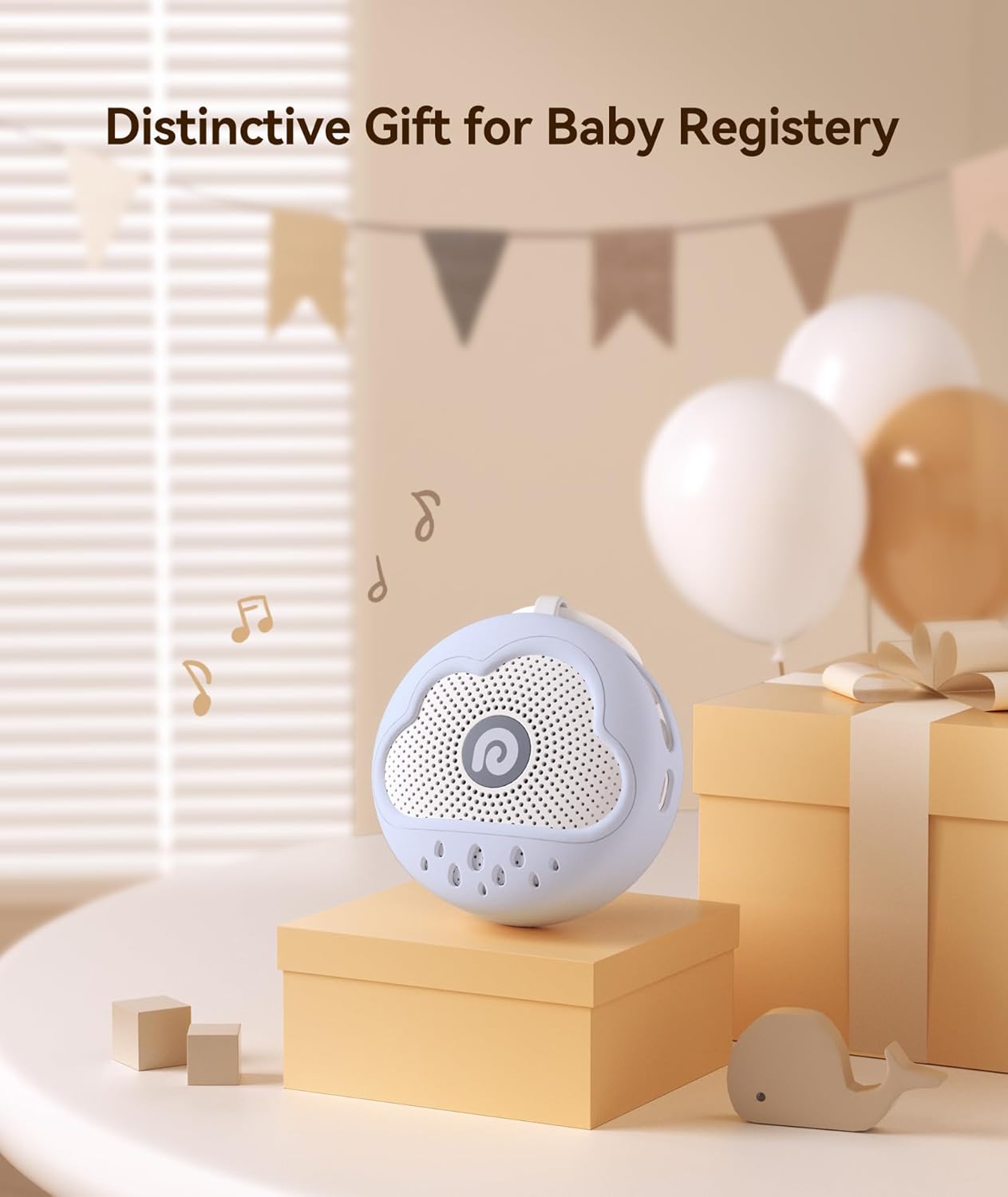 Dreamegg White Noise Machine - Portable Sound Device with 21 Soothing Sounds & Safe Silicone Cover | Ideal for Baby Sleep (Blue)
