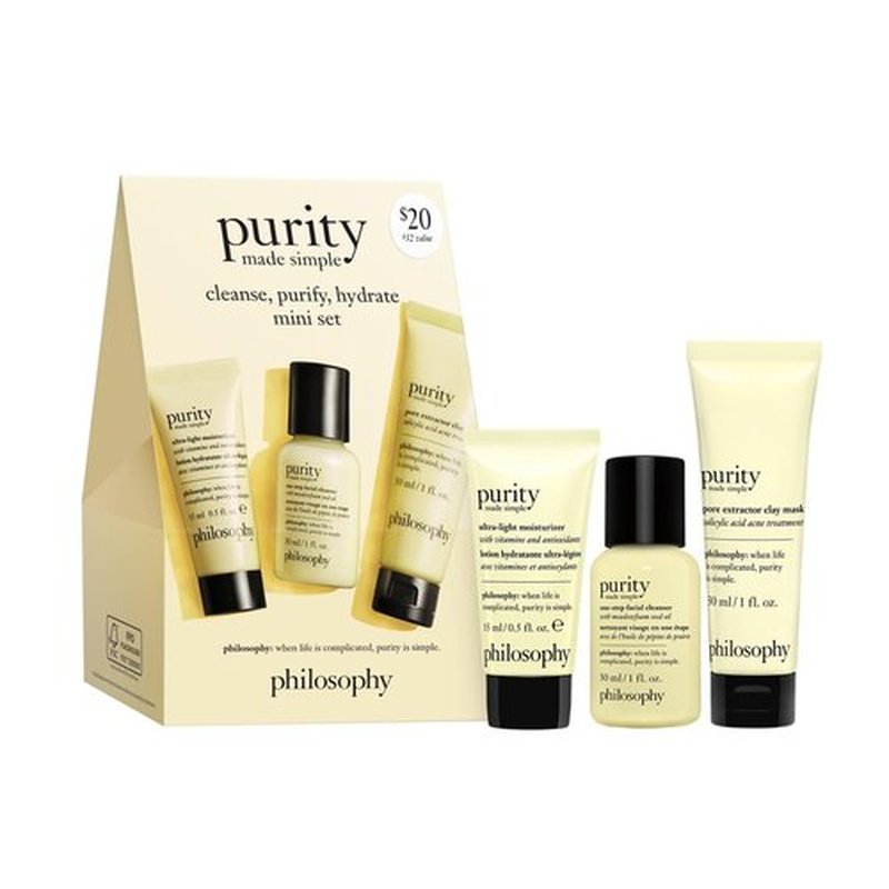 Philosophy Purity Made Simple Facial Cleanser - Gently Cleanses & Removes Makeup with Meadowfoam Seed Oil | Paraben-Free