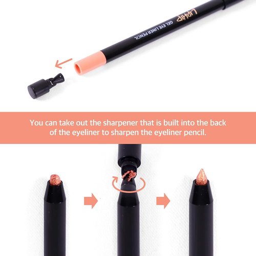 Skiennix Gel Eyeliner Pencil - Smudge & Water-Resistant Longwear Formula | 03 Pearl Brown