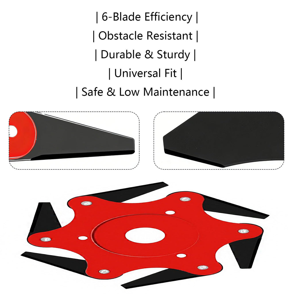 GOROBU Steel Trimmer Head with 6 Blade Razors and 36 Teeth Brush Cutter Blade, 65Mn Steel, Adapter Kits Included for for Many Stihl Husqvarna Sears Echo Poluan Redmax Shindaiwa