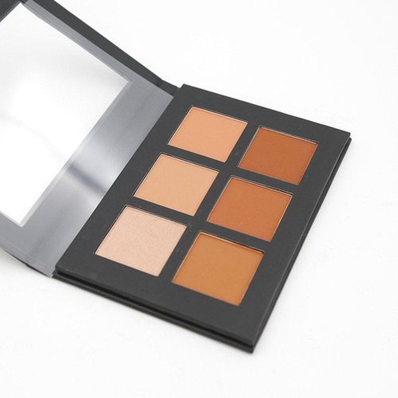 Skiennix Contour Powder Kit - 6 Color Foundation Palette for Dramatic Highlighting & Sculpting (Deep)