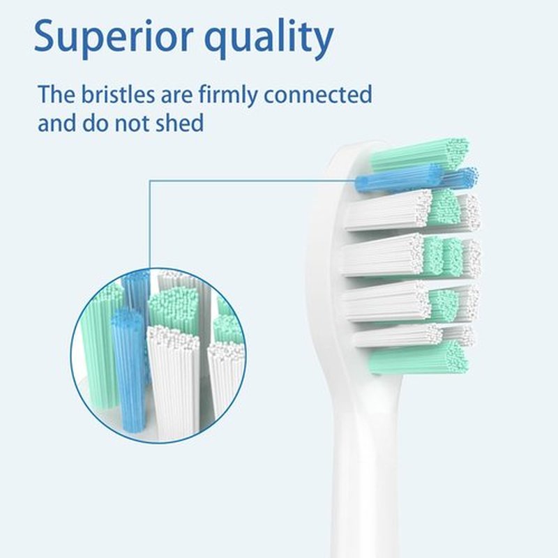 Philips Sonicare Toothbrush Replacement Heads - 12 Pack for Click-On Handles | White Color
