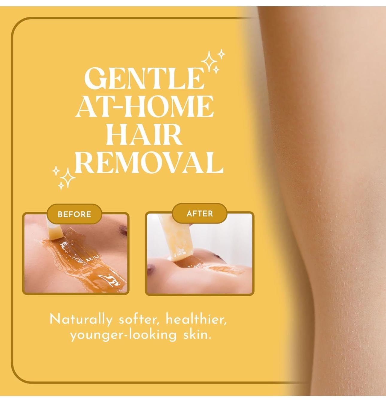 MOOM USDA Organic Sugar Wax Hair Removal for Men, 12 oz Wax Jar, Sugaring Hair Wax with Aloe Vera & Chamomile - Body, Leg, Chest & Face wax - Soft Wax for Sensitive Skin (Strips & Sticks Not Included)