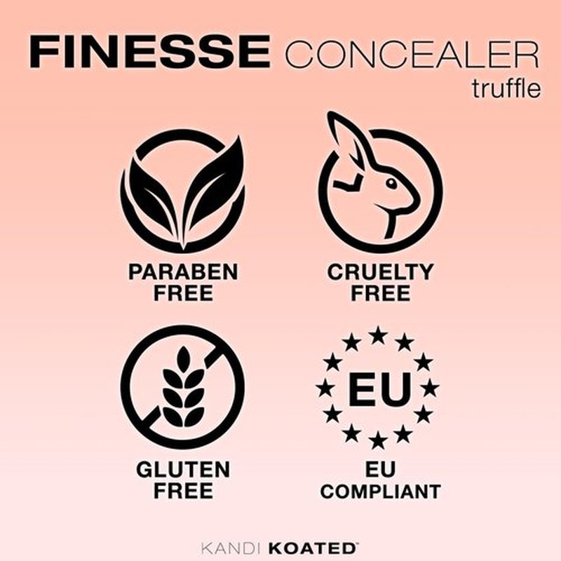 Kandi Koated Finesse Concealer [Truffle Cool Dark] Cream Concealer Stick by Kandi Burruss for Dark Circles | Paraben-Free, Cruelty-Free, Blendable Formula, Conceals Blemishes | Beauty & Makeup
