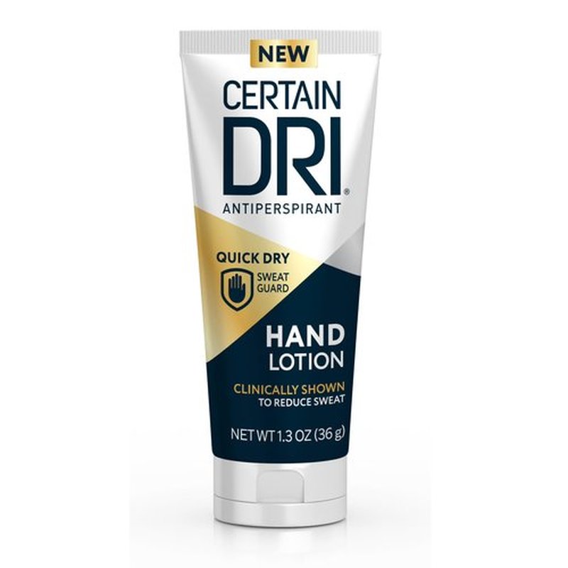 Certain Dri Antiperspirant Hand Lotion, 24-Hour Sweat Protection for E ...