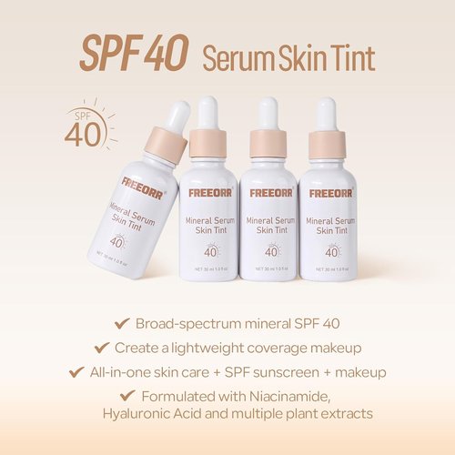 Skiennix Skin Tint | SPF 40 Tinted Mineral Sunscreen Serum with Zinc Oxide | Natural Beige, 1 Fl Oz