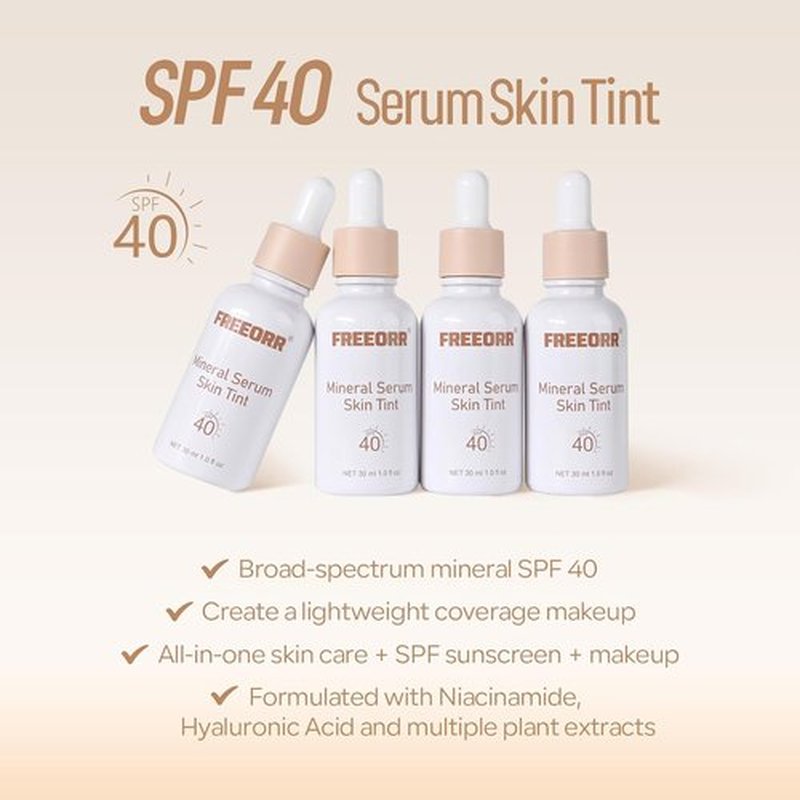 Skiennix Skin Tint SPF 40 - 24HR Tinted Mineral Sunscreen Serum Foundation | Classic Ivory, 1 Fl Oz