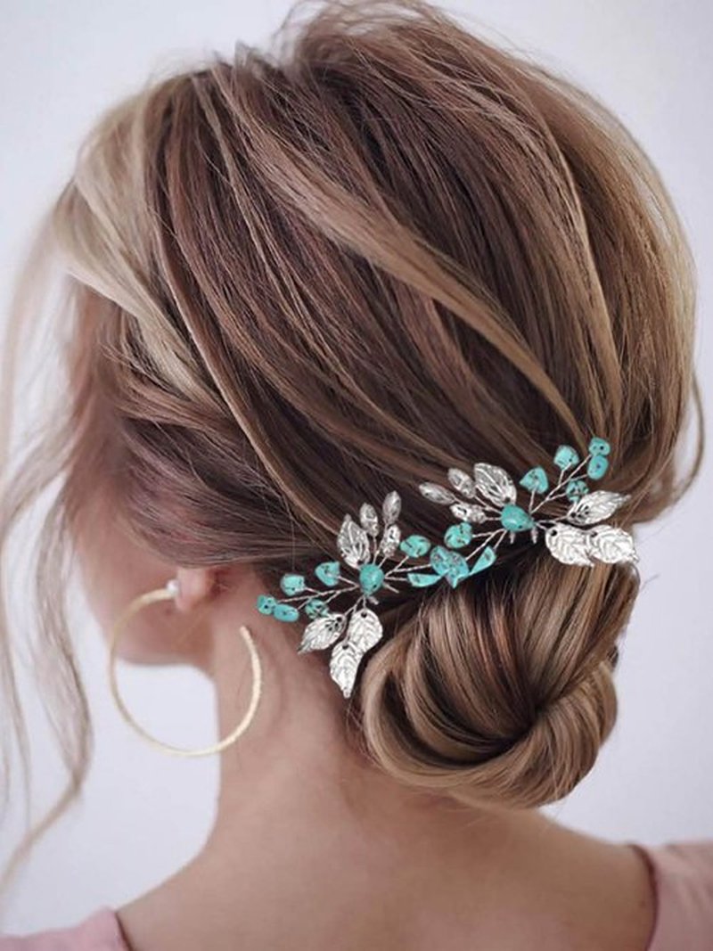 Earent Turquoise Hair Accessories Bridal Hair Pins for Women