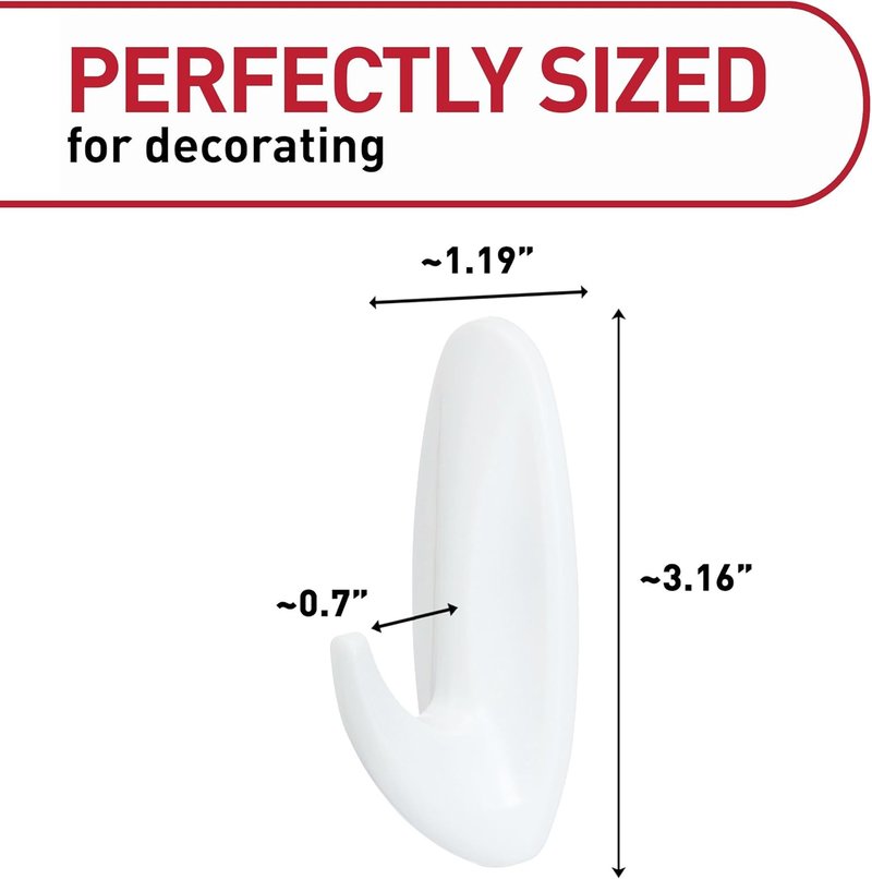 Command Medium Designer Hooks - Damage-Free Wall Hooks with Adhesive Strips | 9 Hooks & 12 Strips, Holds Up to 3 lb