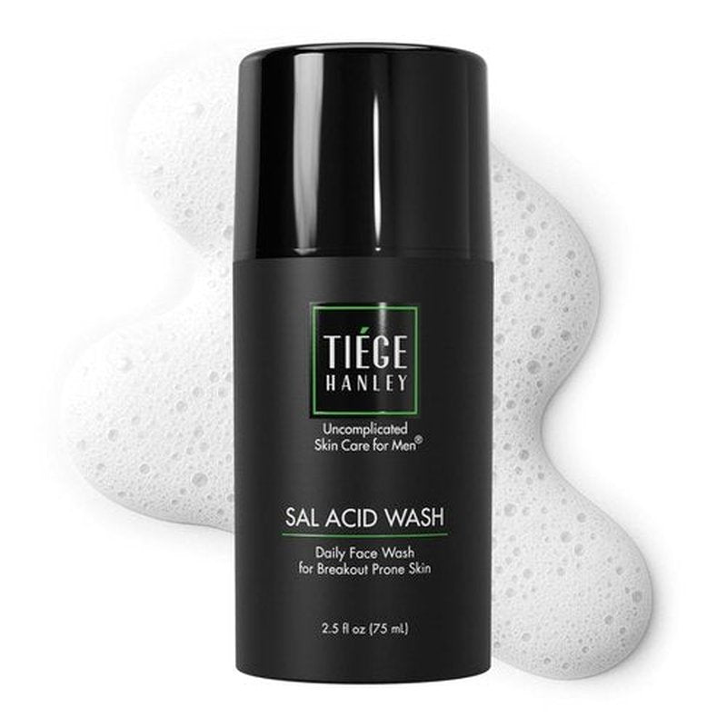 Tiege Hanley Salicylic Acid Cleanser - Gentle Deep-Cleansing Face Wash for Acne-Prone Skin | 2.5 FL Oz