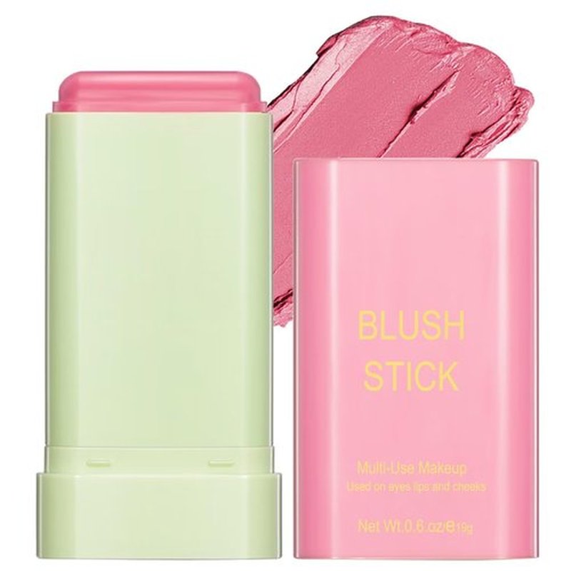 GMaxit Multi-Use Makeup Blush Stick,Beauty Solid Moisturizer,Waterproof Natural Nude Makeup,Tinted Solid Moisturizer Stick for Eyes Lips Cheek(1#shy pink)
